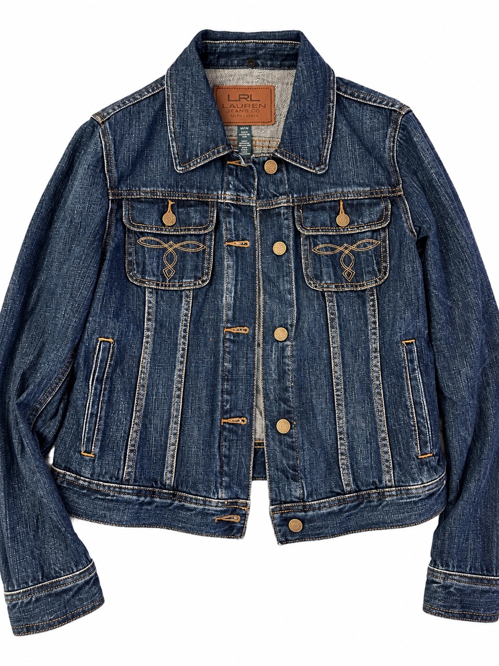 Lauren Ralph Lauren Vintage Denim Jacket with Gold-Tone Buttons size medium